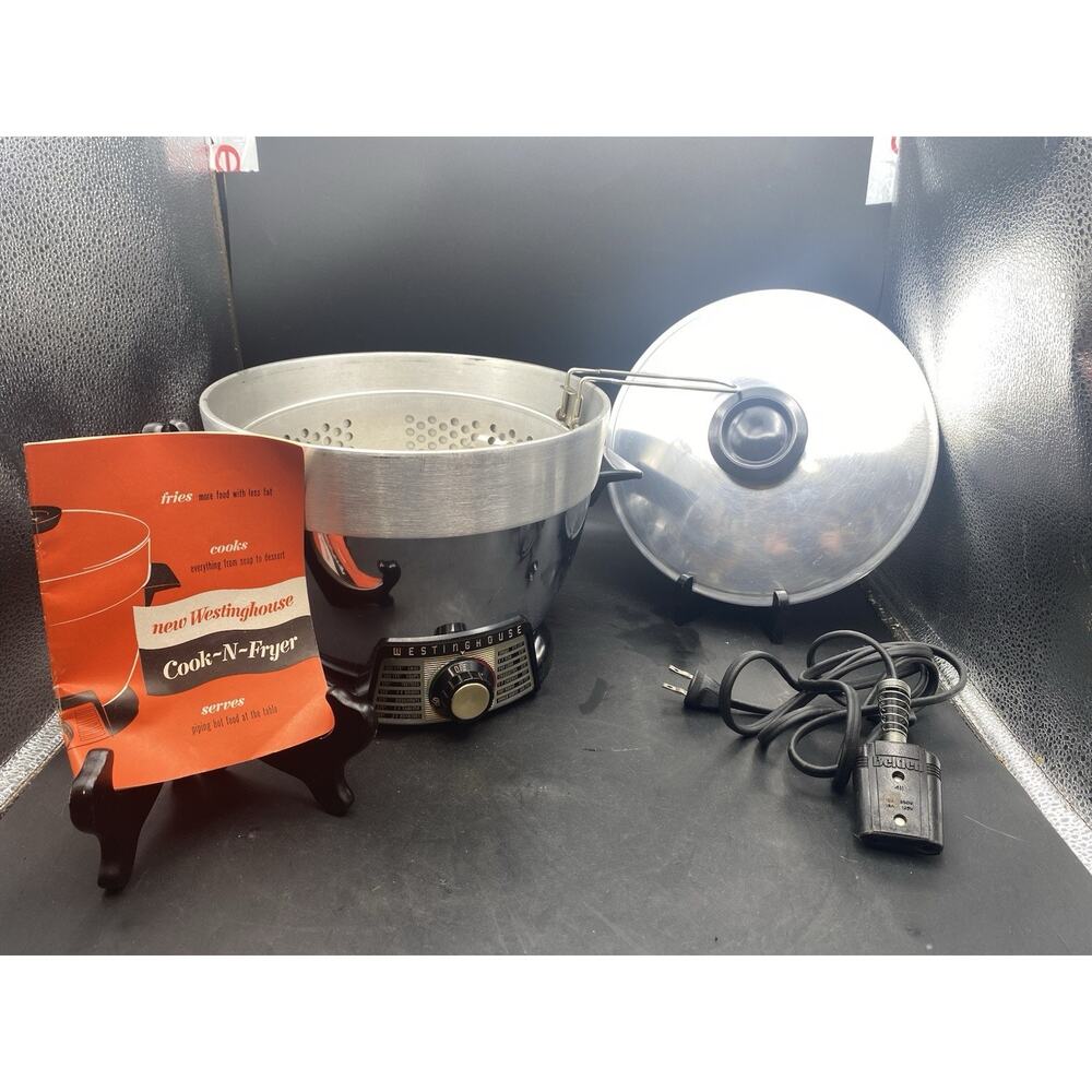 Vintage Westinghouse Cook N Deep Fryer Model FF-531 Fry Basket Electric